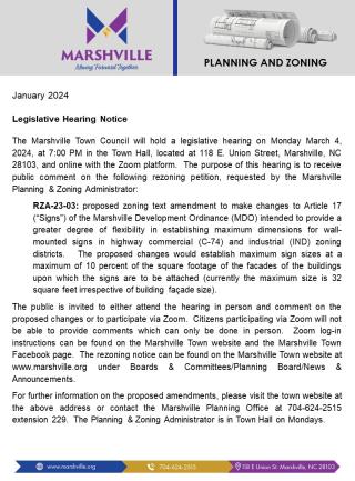 January 2024-Legislative Hearing Notice